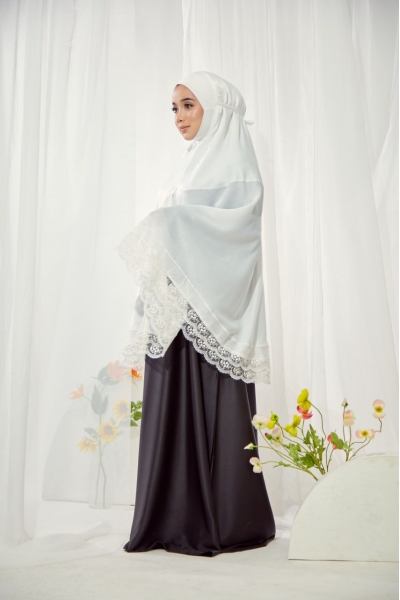 Mini Telekung Santorini White